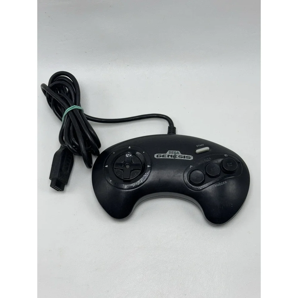 Sega‎ Genesis Controller Model 1650 3-Button OEM Original Black Tested & Working